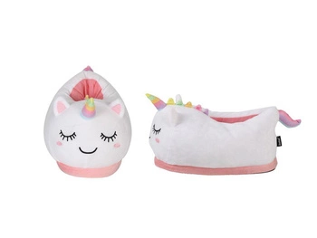 Kapcie pluszowe Jednorożec