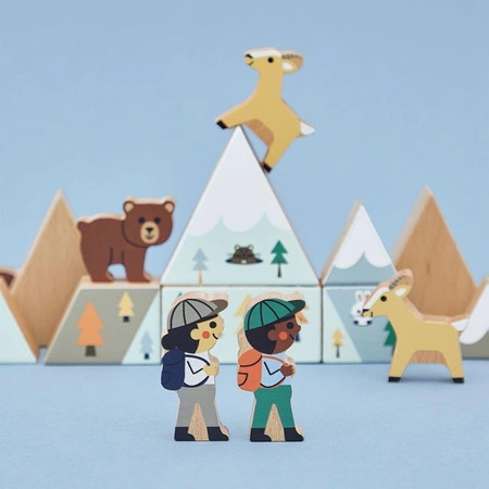 Janod Zestaw klocków i figurek 35 el. Biała Dolina Cross Roads 2+