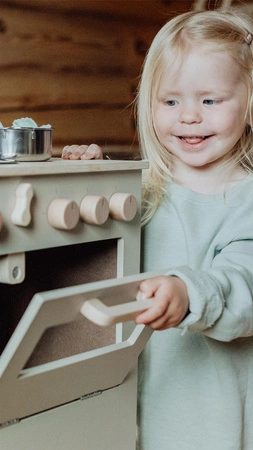 Kuchnia drewniana Micki Premium beżowa