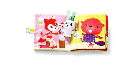 LILLIPUTIENS Książeczka z mini-pacynką wielofunkcyjna Królik dentysta 12 m+