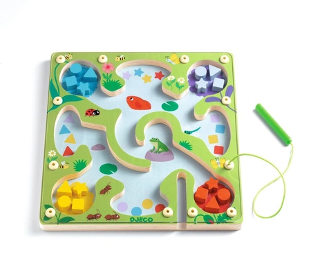 Magnetyczny drewniany labirynt FrogyMaze DJ01614