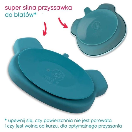 Tum Tum Zestaw Obiadowy dla Dzieci z Przyssawkami Blue Miś Boris