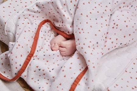 bébé-jou Otulacz bambusowo-muślinowy 110 x 110 cm Hearts 3052061