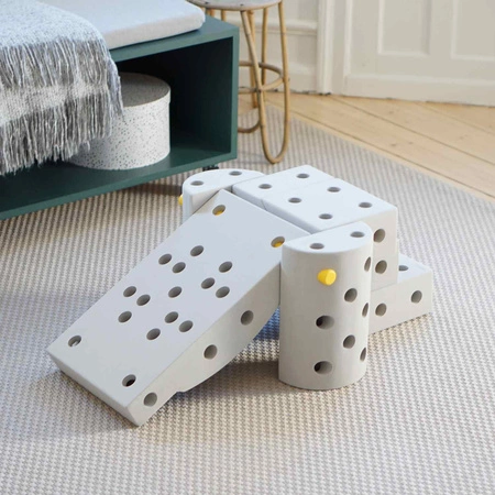 MODU Explorer kit 8in1 - Kreatywne klocki rozwijające motorykę dużą, żółty