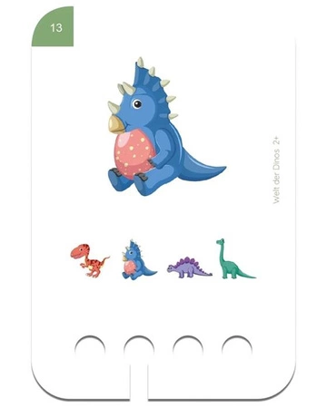 WiemTo Karty Rozpoznawanie Dinozaurów dla Dzieci 2+