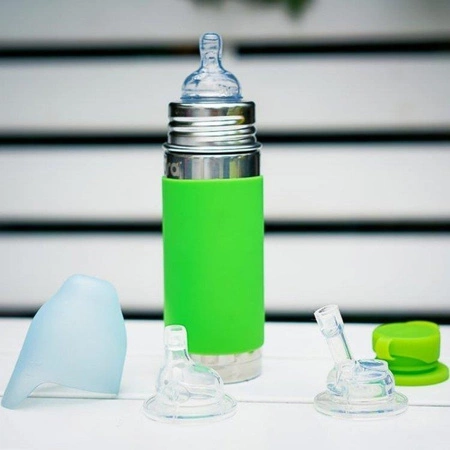 Butelka ze smoczkiem, 325 ml, zielona, Pura