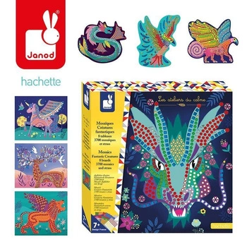 Zestaw kreatywny Mozaika Fantastyczne stworzenia 7+, Janod