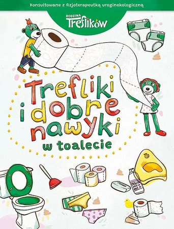 W toalecie. Trefliki i dobre nawyki. Rodzina Treflików