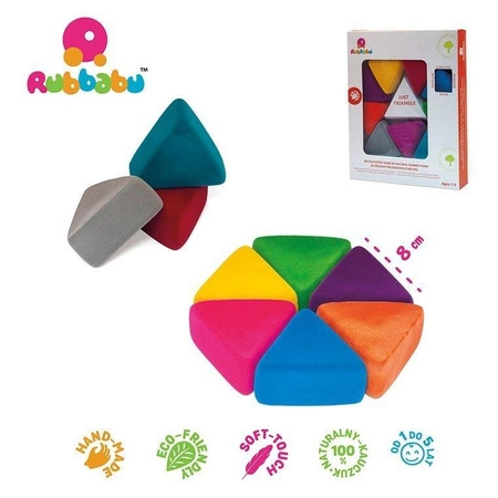 Rubbabu Układanka edukacyjno - sensoryczna trójkąty