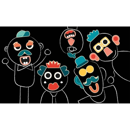 Magnesy mix and match Portrety 24 szt. 2+, Janod