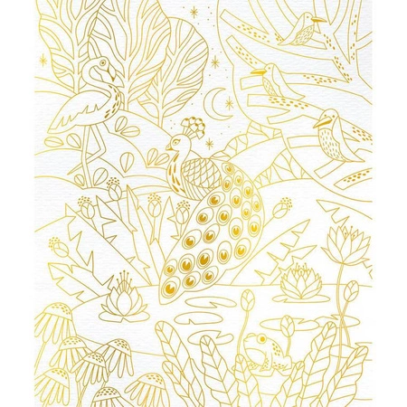 Zestaw kreatywny Złote kontury Zwierzęta 6+, Janod