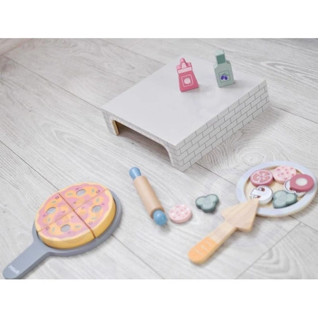 VIGA PolarB Drewniany Zestaw do Robienia Pizzy Piec Akcesoria