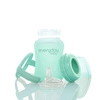 Szklana butelka z ustnikiem niekapkiem i rączkami, 150 ml, miętowa, Everyday Baby