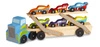 Drewniana laweta ciężarówka z autami Melissa & Doug 12759