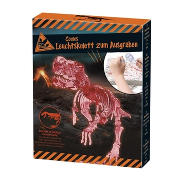 Wykopaliska, Świecący Szkielet Dinozaura - Czerwony, Zestaw naukowy
