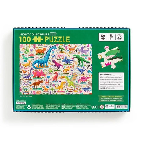 Mudpuppy Puzzle Potężne dinozaury 100 elementów 5+