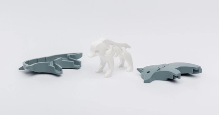 Halftoys Magnetyczny Składany Wilk z Książeczką