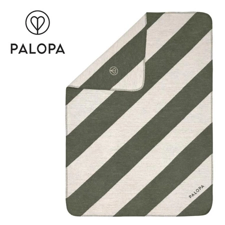 PALOPA Kocyk dla psa Ida M paski rose/dark olive