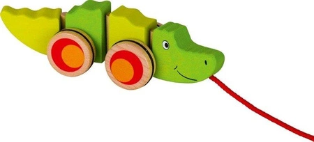 Drewniana zabawka do ciągnięcia Krokodylek Goki