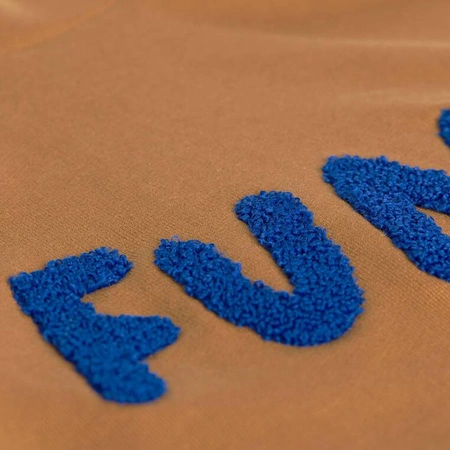 Lassig Bluza z kapturem z bawełny organicznej GOTS Little Gang Fun caramel 4-6 lat