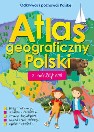 Atlas geograficzny polski z naklejkami