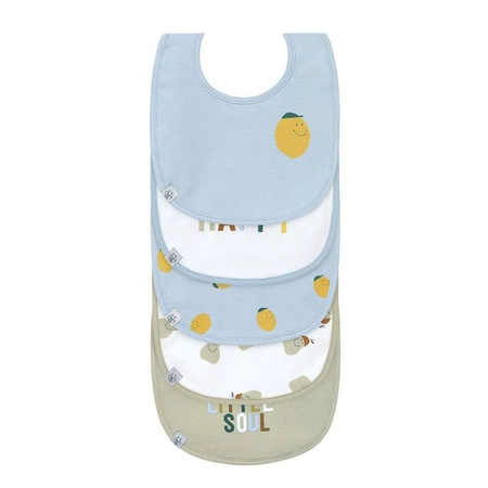 Lassig Zestaw śliniaków bawełnianych 5szt. 3m+ Happy Fruits Lemon