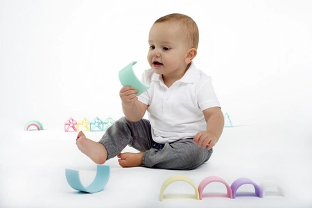 DENA Silikonowa Tęcza Pastel - 6 elementów