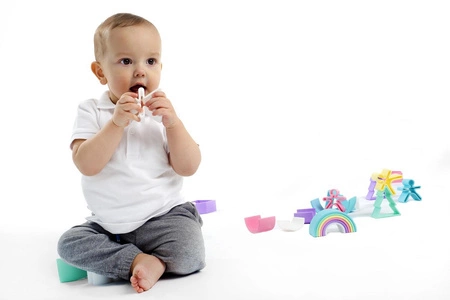 DENA Silikonowa Tęcza Pastel - 6 elementów