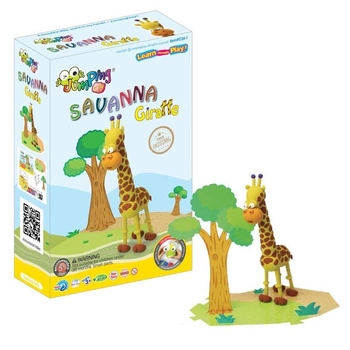 Jumping Clay | Zestaw kreatywny Sawanna - Żyrafa