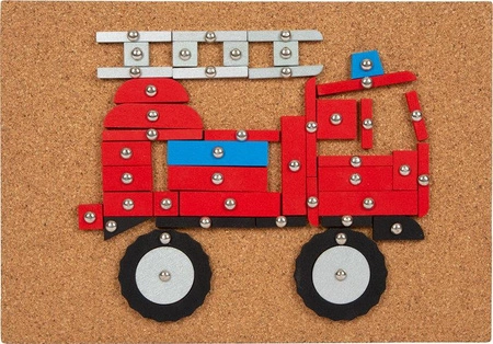 Przybijanka dla dzieci pojazdy w mieście straż koparka helikopter 12360 Small Foot