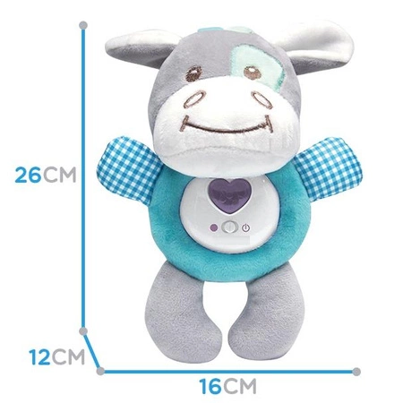 WOOPIE Interaktywny Pluszak Przytulanka dla Niemowląt Światło Dźwięk Osiołek Usypiacz