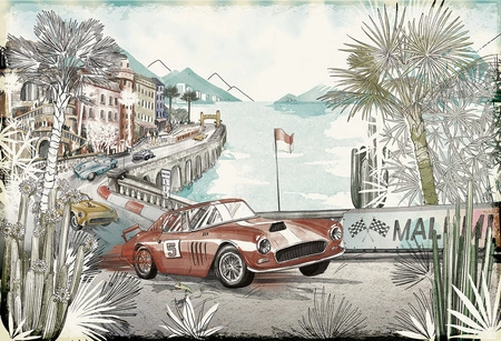 MONACO RACING Tapeta Z Autami Malumi