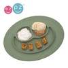 EZPZ Silikonowy talerzyk z podkładką mały 2w1 Mini Mat oliwkowy
