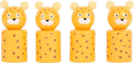 Gra drewniana chińczyk Safari dla 6 osób 11765-Small Foot, gry planszowe