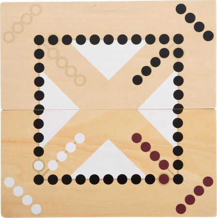 Drewniane gry planszowe Węże i drabiny Ludo Gold Edition 12218-Small Foot