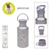 Lassig Butelka - bidon ze stali nierdzewnej z dodatkową zakrętką z ustnikiem 500 ml Adventure Ważka