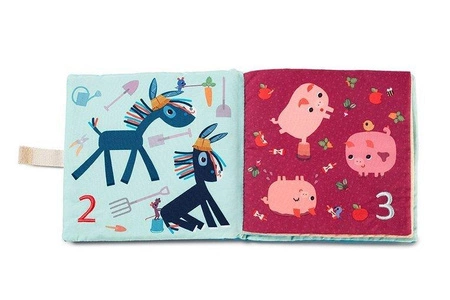 LILLIPUTIENS Miękka książeczka edukacyjna do nauki liczenia 1, 2, 3... 18 m+