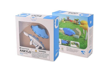Halftoys Magnetyczny Składany Dinozaur Ankylozaur z Makietą