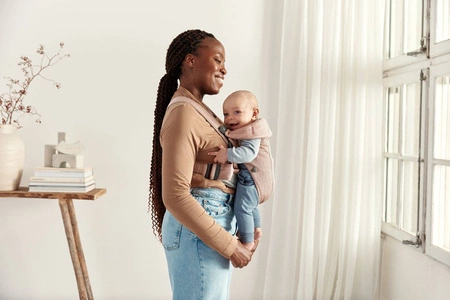 BABYBJORN MINI 3D Mesh – nosidełko, Zgaszony Róż