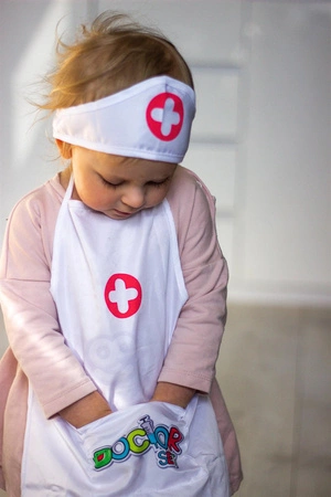 WOOPIE Strój Pielęgniarki Kitel Fartuszek z Czepkiem Pielęgniarki