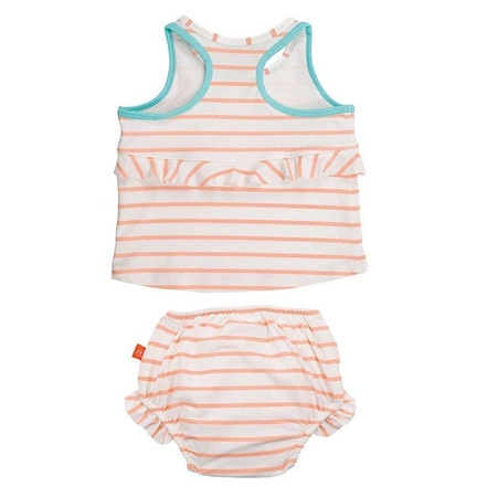 Lassig Kostium do pływania dwuczęściowy z wkładką chłonną Sailor peach UV 50+
