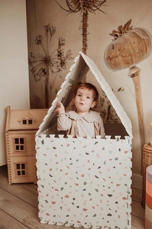 Play&Go Dwustronna Mata Piankowa EEVAA 3w1 Alphabet / Terrazzo