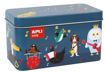 Puzzle w metalowym pudełku Apli Kids - Instrumenty 3+