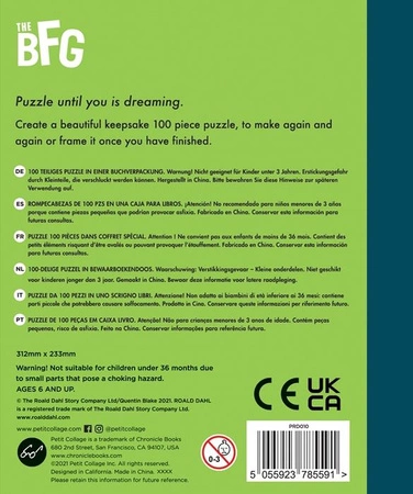 Petit Collage Puzzle Roald Dahl BFG Bardzo Fajny Gigant