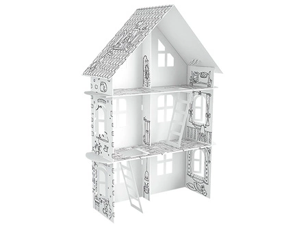 Kolorowanka 3D do składania XXL Domek ul. Wiosenna 4l+ MONUMI