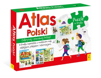 Pakiet atlas polski / plakat z mapą / puzzle