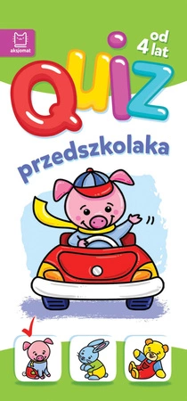 Quiz przedszkolaka ze świnką. 4+. Quiz malucha