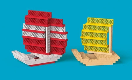 Kreatywne klocki konstrukcyjne kolorowy Big Box Bioblo 340 elementów