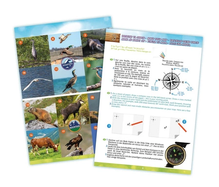 Buki zestaw do wędrówek kompas lornetka krokomierz