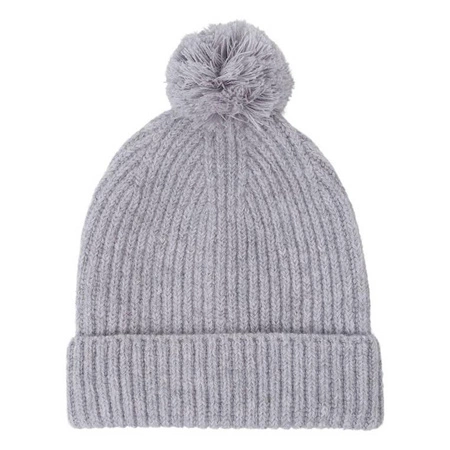 Lodger Czapeczka z wełny merino 100% szara Drizzle 3-6 m